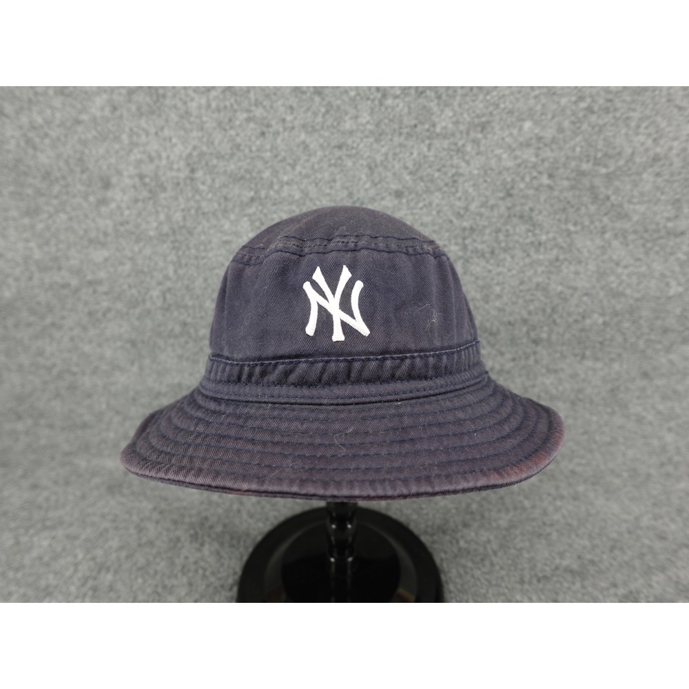 Genuine Merchandise NY Yankees Bucket Hat Mens OSFM Navy Blue Good MLB Sun Faded